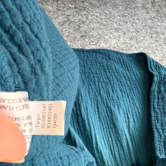 Universal Thread Dress Size XS Blue Balloon Sleeve Tiered Gauzy Ombre Dip Dye - Picture 7 of 10